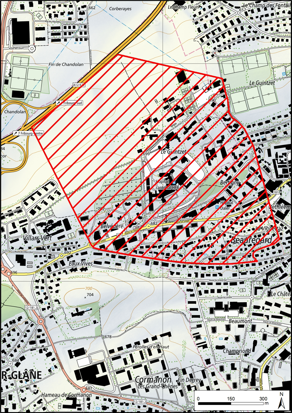 Kantonsspital Freiburg (HFR), Sektor Villars-sur-Glâne